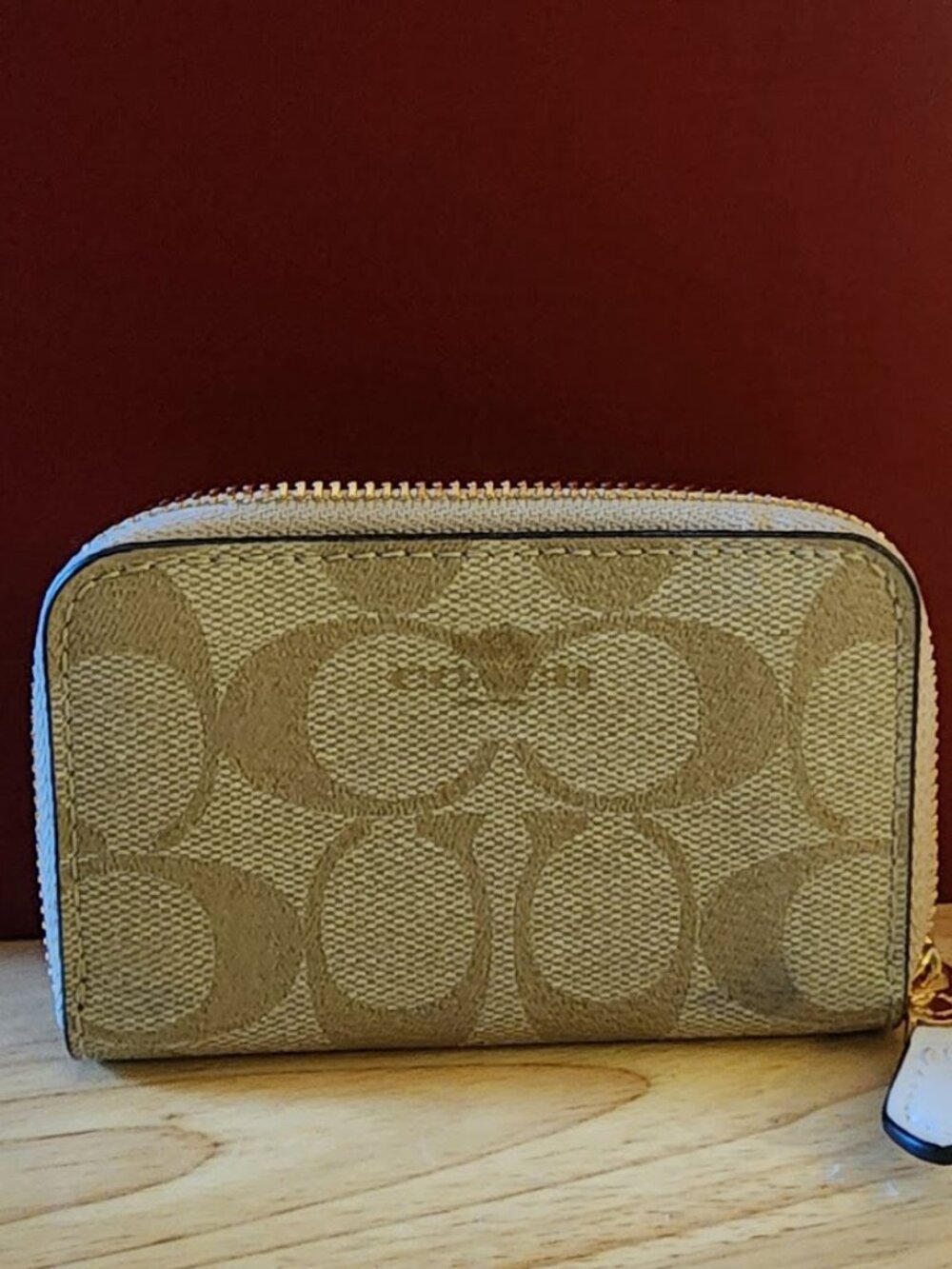 Coach Zip Around Coin Case New